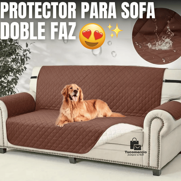 Cubre SOFÁ Protector de Sala DOBLE FAZ 3 PUESTOS 280CM Largo