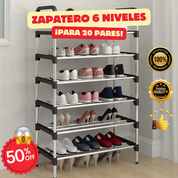 Zapatero RACK PRO 6 niveles 20 pares + Envío Gratis